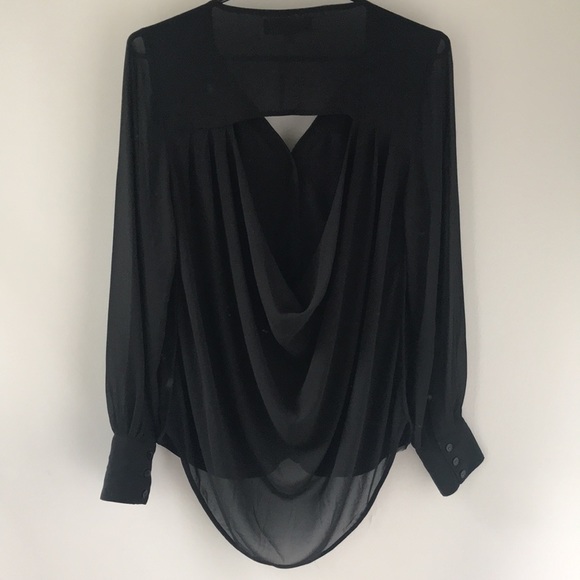 Black long sleeve blouse | Small - Picture 3 of 7